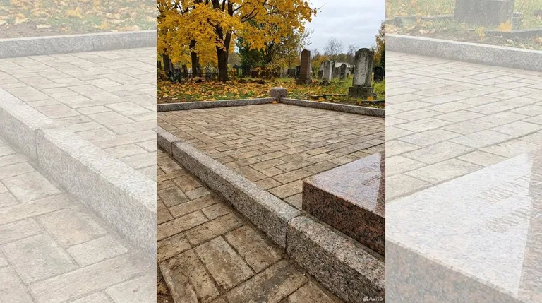 Выполненная работа: семейный участок с брусчаткой и оградой, ПМ009 в Альметьевске