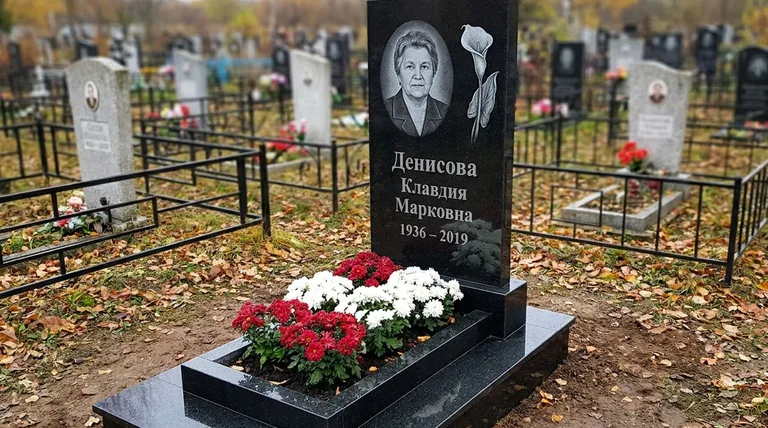 Памятник с гравировкой калл — выполненная работа «Денисова» в Альметьевске