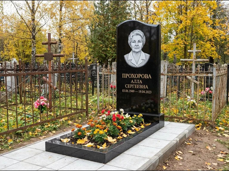 Гравировка портрета на чёрном граните — выполненная работа 8 в Альметьевске