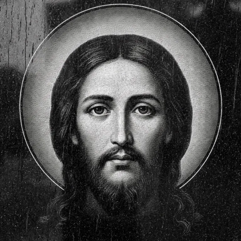 Эскиз иконы: «Моление о чаше» (полутон) — сюжетная композиция, гравировка на памятник в Альметьевске