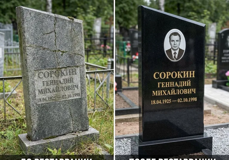 Полная реставрация старого памятника: до и после в Альметьевске