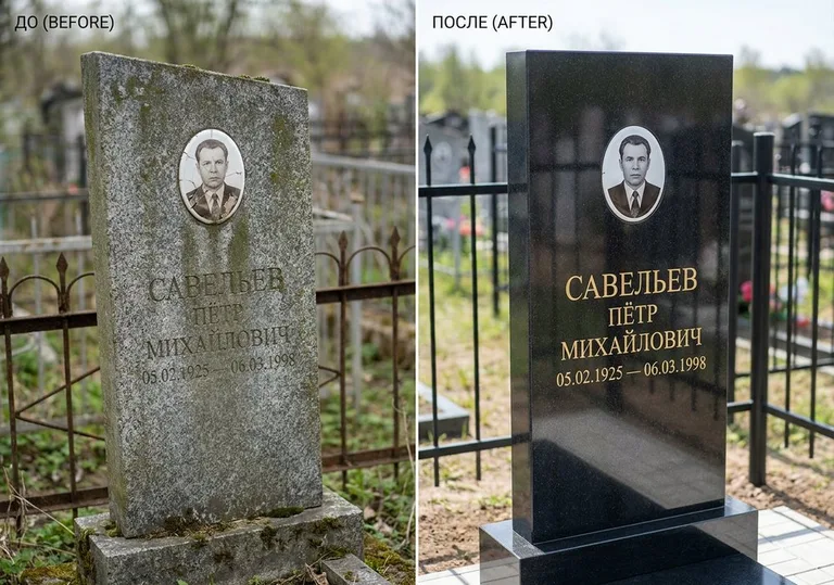Комплексная реставрация старого памятника: до и после в Альметьевске