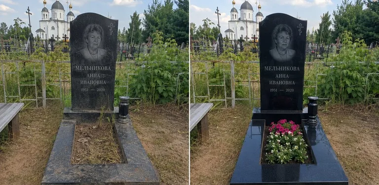 Мойка фигурного памятника до и после в Альметьевске