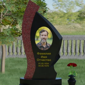 Вертикальный Комбинированный памятник - П002