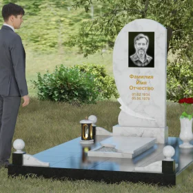Гранитный вертикальный памятник - П080