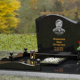 Вертикальный гранитный светский памятник для одного - П155