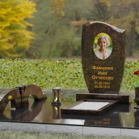 Гранитный вертикальный памятник для одного светский - П156