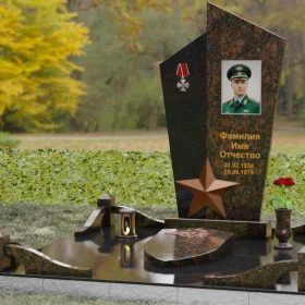Вертикальный комбинированный памятник - П196