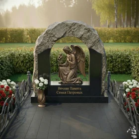 Комбинированный памятник для склепа - ПН160