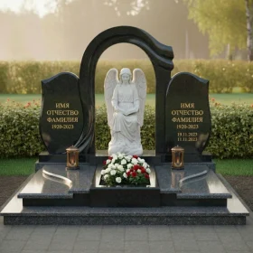 Памятник из гранита или мрамора на двоих - ПН161