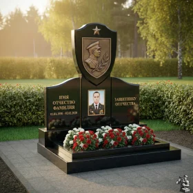 Элитный вертикальный светский памятник - ПН179