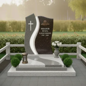 Вертикальный комбинированный памятник - ПН351