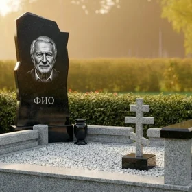 Мемориальный комплекс православный с крестом - ПН460