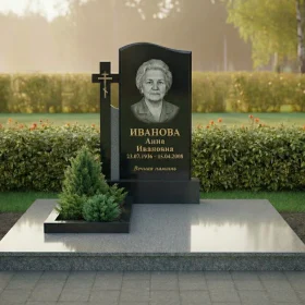 Гранитный православный вертикальный памятник – ПН597