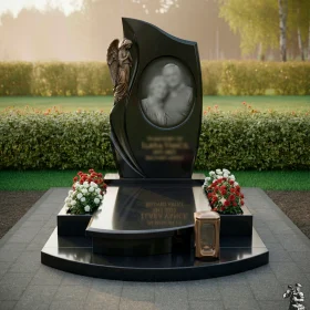 Светский вертикальный памятник на двоих - ПН715