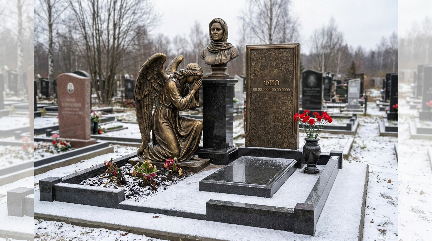 Пример дизайна: Бронзовый мемориал с мемориальной скульптурой