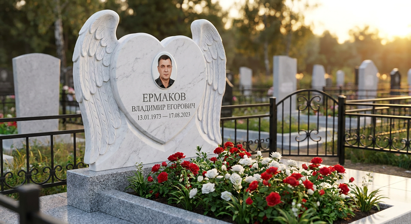 Пример дизайна: Гранитный памятник строгий с гравировкой самолёта и звезды — фото и цена