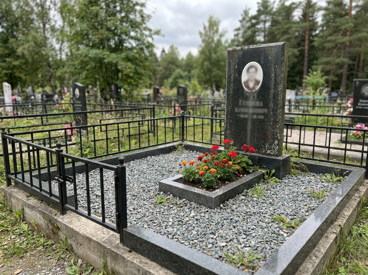 Благоустройство могилы в Альметьевске — пример 4
