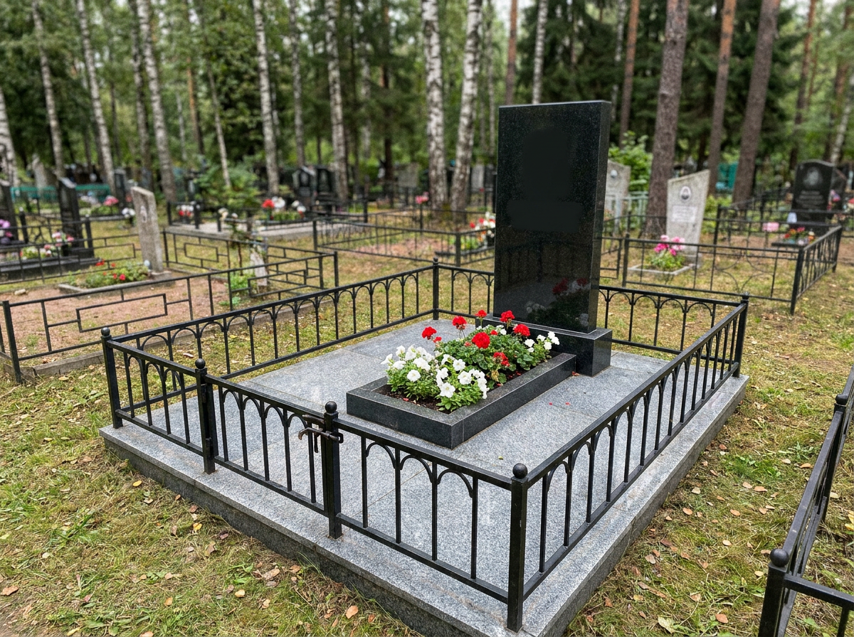 Уборка могилы в Альметьевске — пример 3