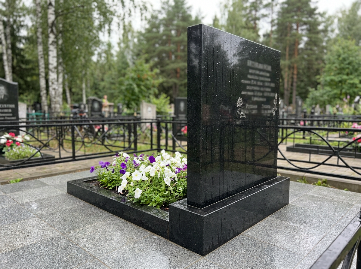 Уборка могилы в Альметьевске — пример 4