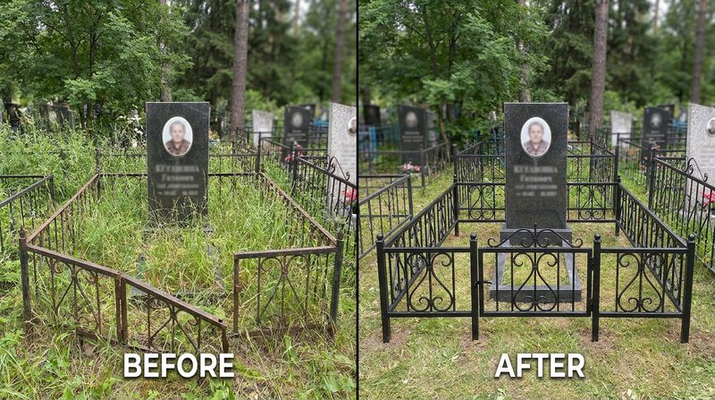 Установка ограды в Альметьевске — пример 2